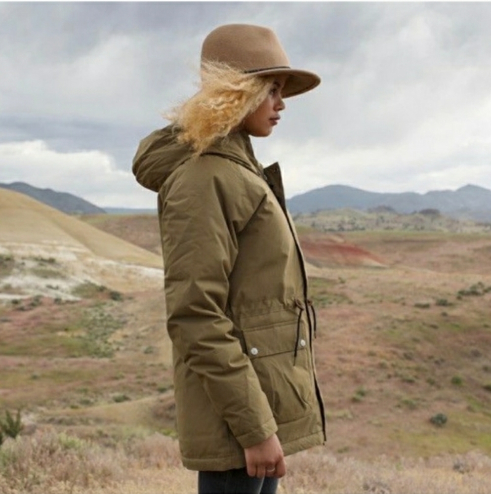 Duck Down Ski Winter Jacket in Moss Color  New